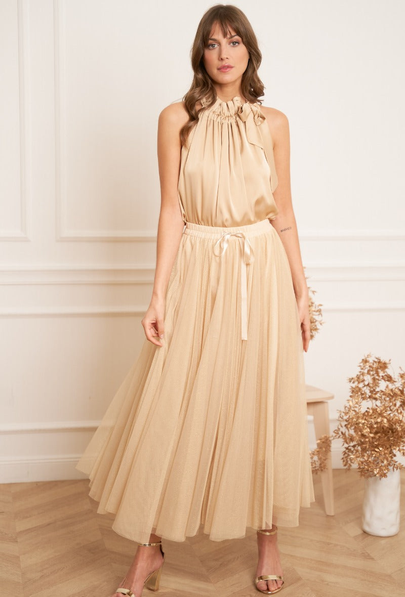 Carrie Tulle Skirt Blush-S/M-Fi&Co Boutique