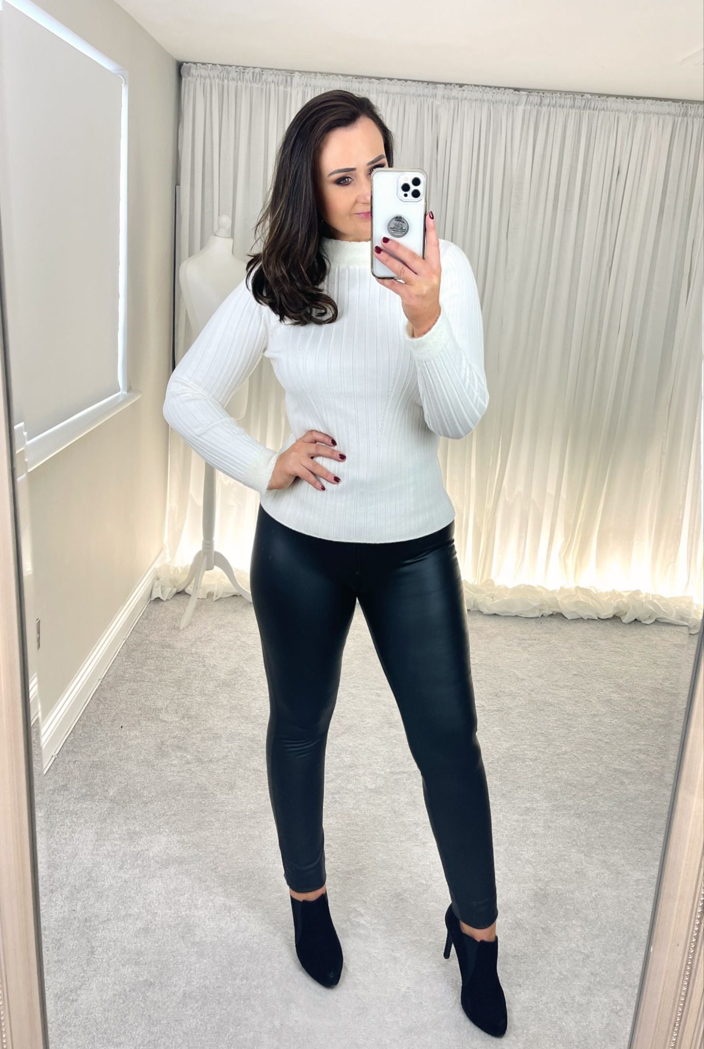 Freddy High Rise Faux Leather Pants-6/XS-Fi&Co Boutique