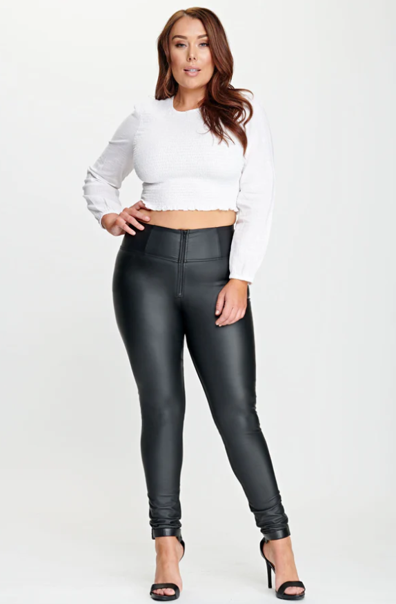Freddy High Rise Faux Leather Pants-6/XS-Fi&Co Boutique