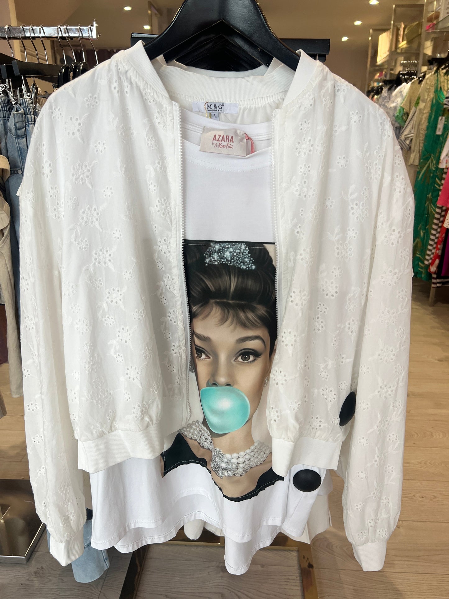 Audrey T-Shirt-White-Fi&Co Boutique