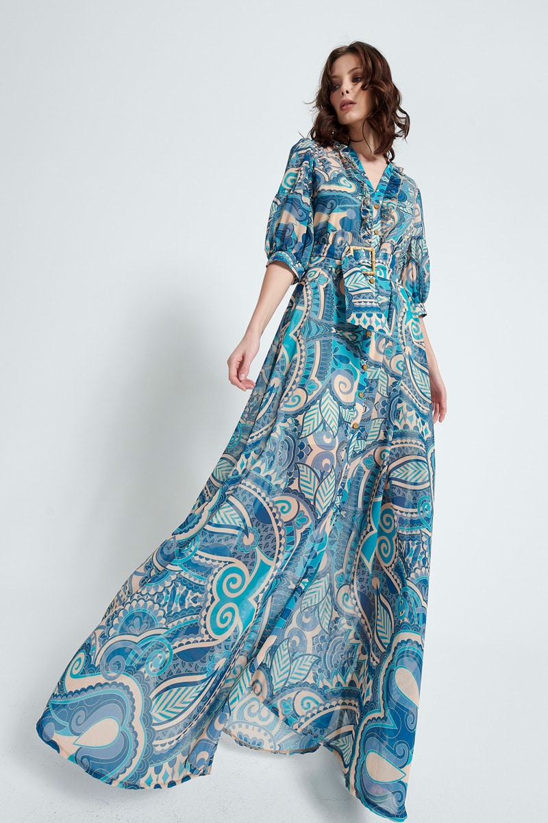 Be You Maxi Blue Dress