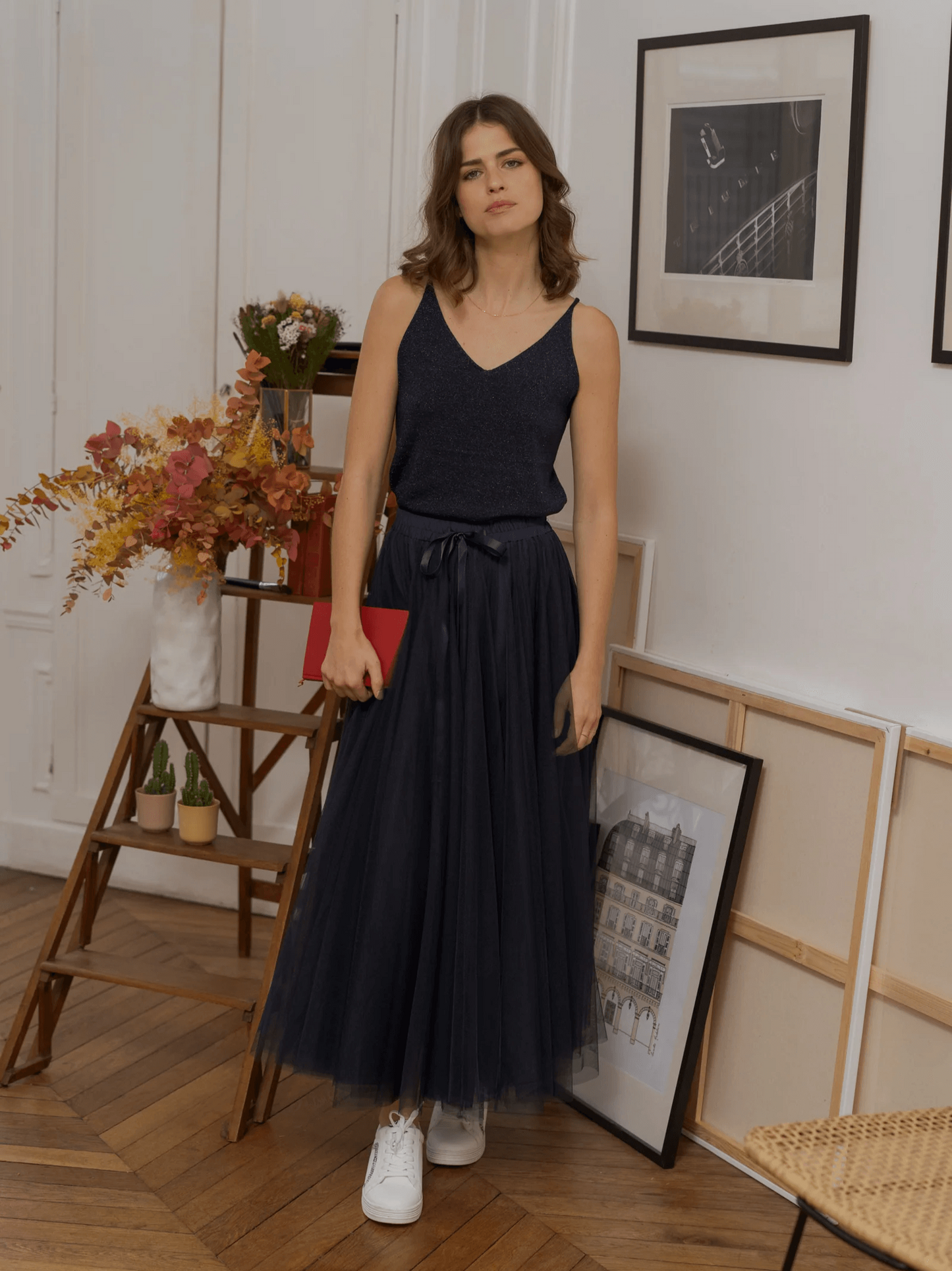 Carrie Tulle Skirt Navy