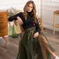 Charlotte Khaki Polka Dot Tulle Skirt-S/M-Fi&Co Boutique