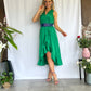 Hawaii Sleeveless Faux Wrap Dress-Fi&Co Boutique