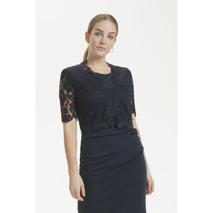 Kaffe Edda Bolero 1/2 Sleeve-Midnight Marine-Fi&Co Boutique