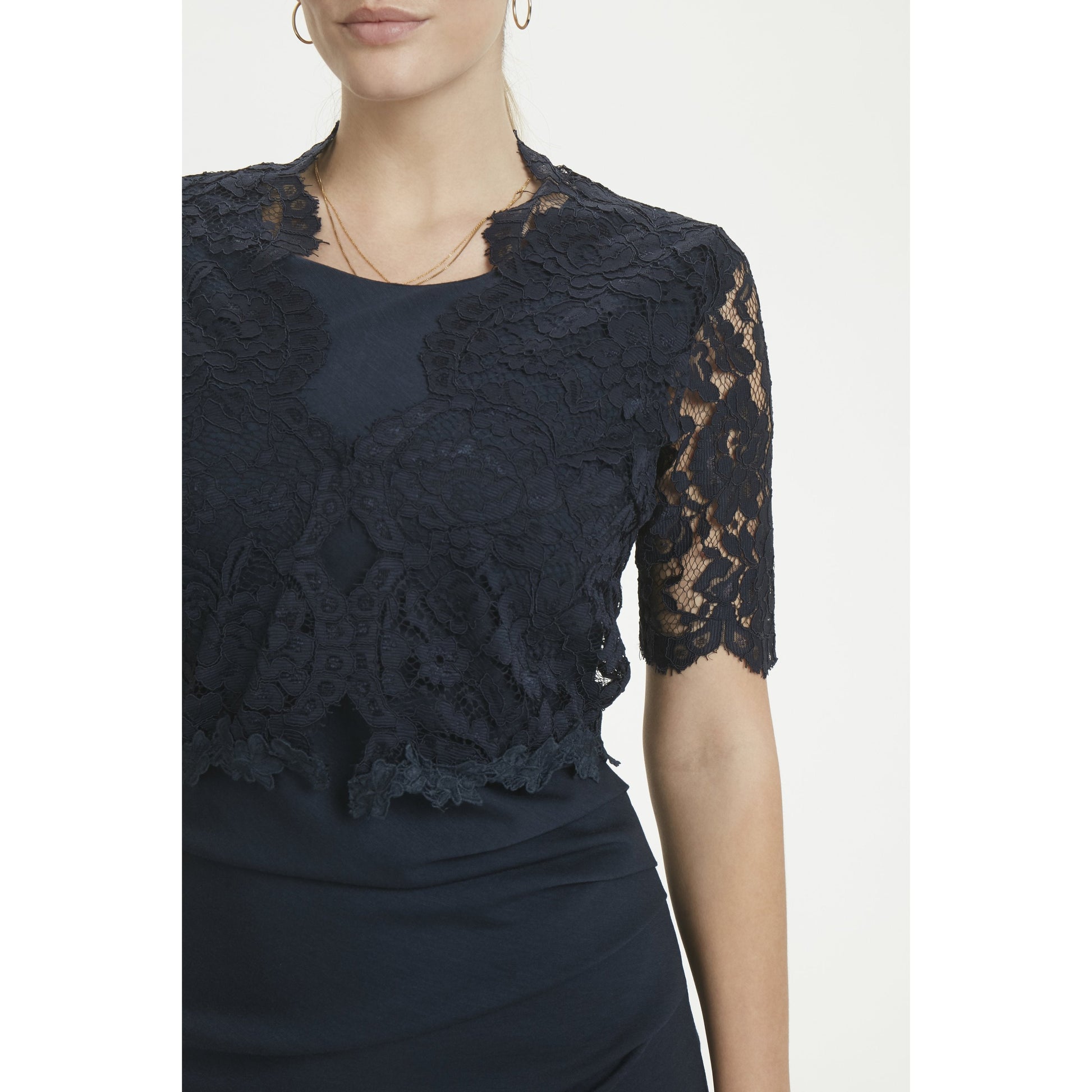 Kaffe Edda Bolero 1/2 Sleeve-Black Deep-Fi&Co Boutique