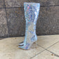 Keily Silver Stiletto Knee High Boots-37-Fi&Co Boutique
