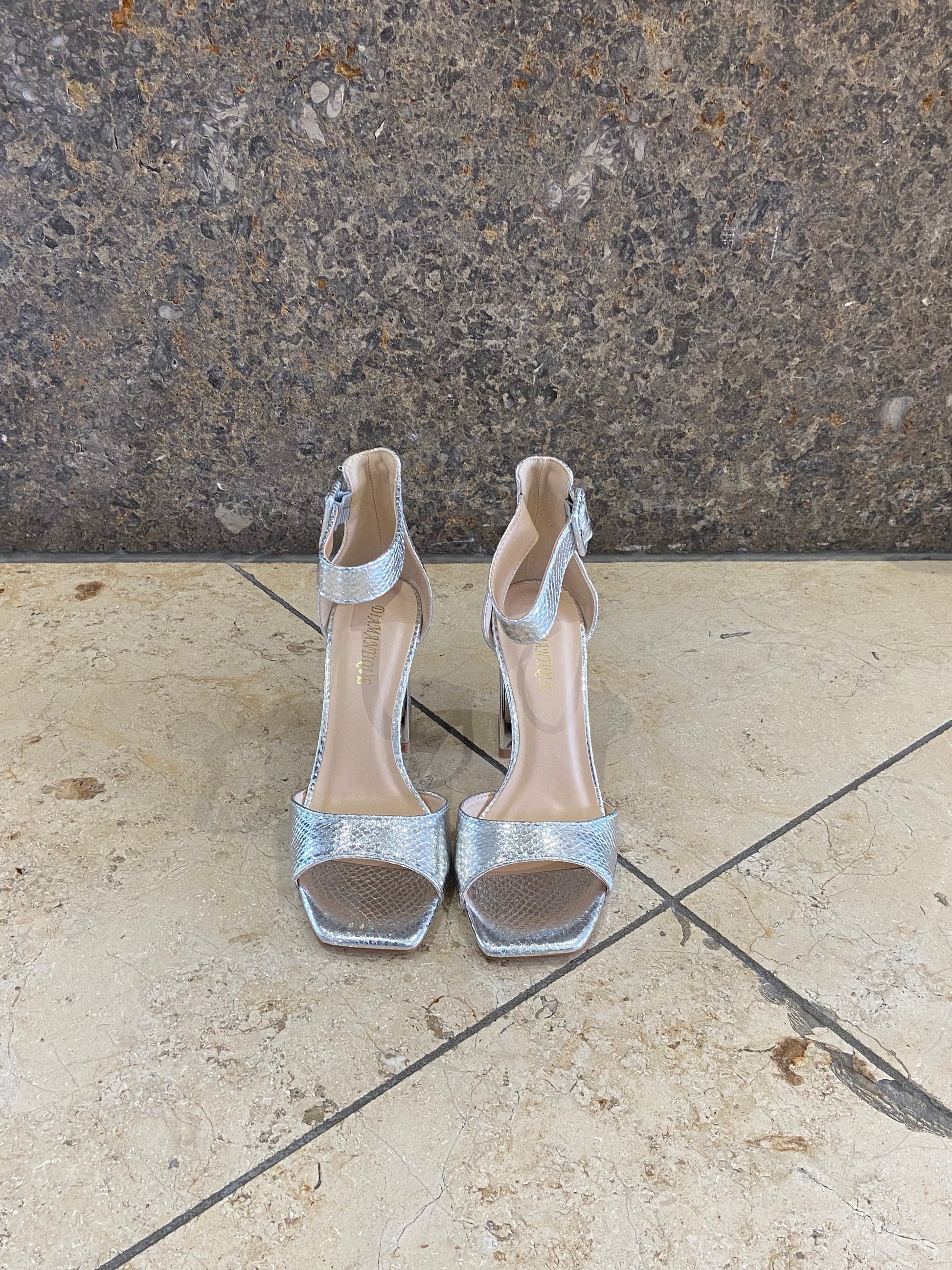 Melina Silver Shimmer Heel Sandal-36-Fi&Co Boutique
