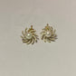 Swirl Gold Pearl Earrings-Fi&Co Boutique