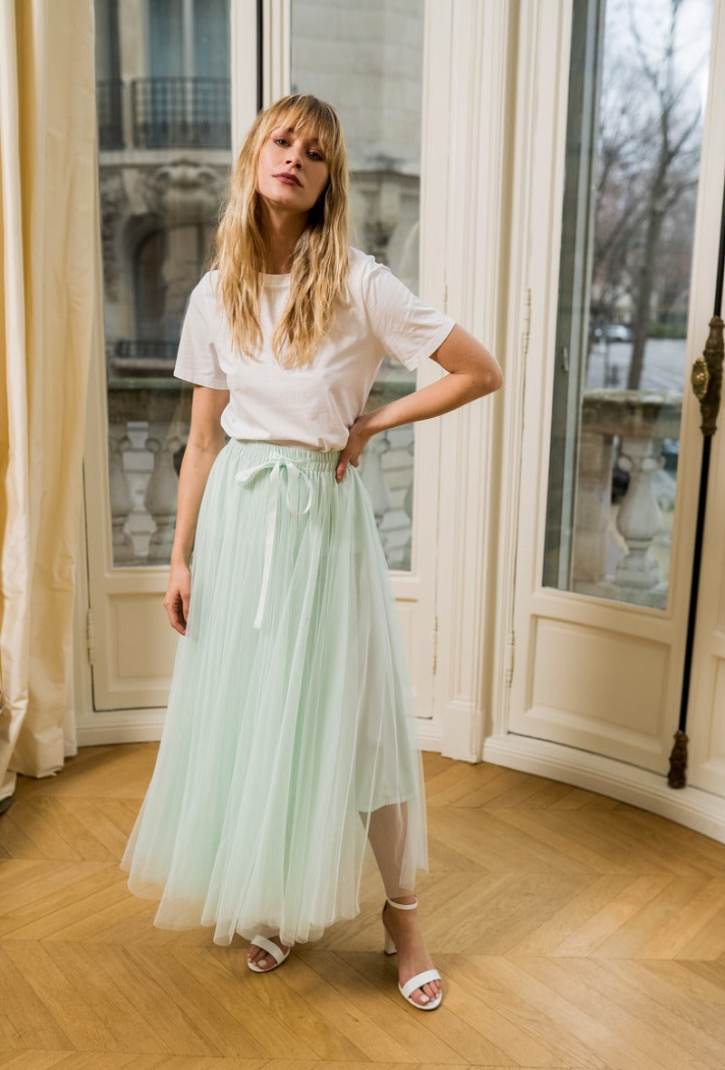 Carrie Tulle Skirt Beige-Fi&Co Boutique