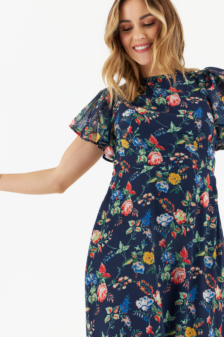 Chia Floral Navy Dress-Fi&Co Boutique