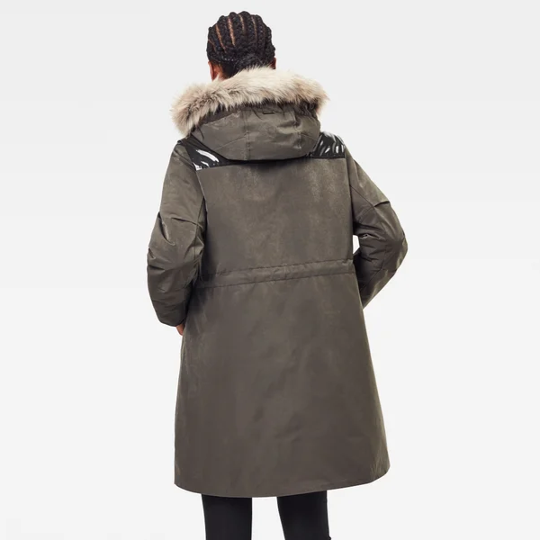 G-Star Raw Tech Padded Hooded Faux Fur Long Jacket-Asfalt-Fi&Co Boutique