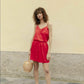 Grace and Mila Servane Mini Skirt-Red-Fi&Co Boutique