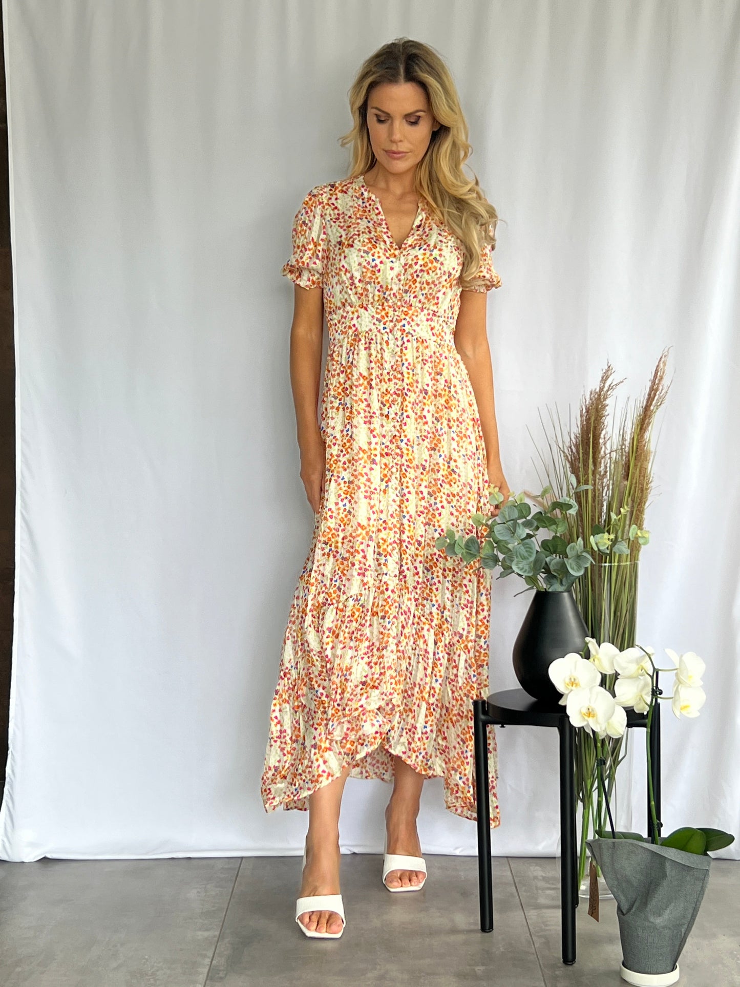 Hayden Long Floral Dress-Fi&Co Boutique
