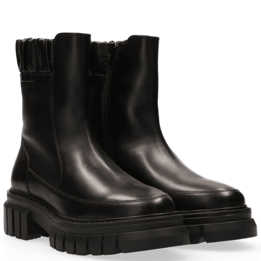 Maruti Milo Black Leather Boots-Fi&Co Boutique