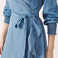 Part Two Sol Blue Wrap Dress-Fi&Co Boutique